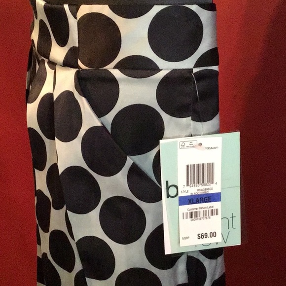 NWT BARIII FRONT ROW POLKA DOT SATIN SKIRT SIZE XL - Picture 3 of 5